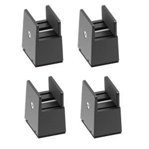 Set of 4 Sturdy Plastic Bed Risers 2Inch Thick Leg Extenders Accessory for Desk Chair Sofa Storage Solution Use