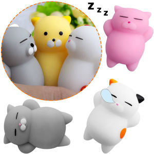 ZEEMIN Stress Relief Toy Squeeze Toys Soft Mochi Cat Toy Mini Cute Animal Toy Birthday Party Gift Easter Egg Filler Classroom Reward