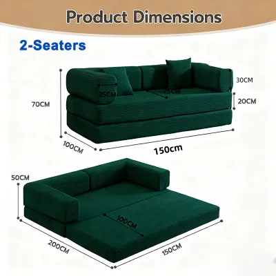NLS Minimum lipat ganda sofa tidur 3 kursi vakum bahan anti bau lipat sofa lunak untuk ruang tamu sempit multifungsi balkon