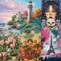 Tranh đính đá BTS tự làm quà lưu niệm postcard poster BTS. 