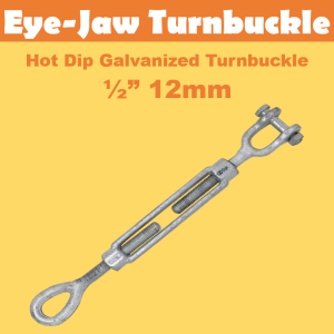 Twin Industrial Eye-Jaw Turnbuckle Hot Dip Galvanized 10-16mm Heavy-Duty Forged Steel Turnbuckle