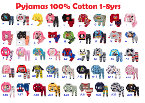 (Msia Stock) Cartoon Pajamas Set Kids Pyjamas Sleepwear Long Sleeve Cotton Pooh Cars Mario Unicorn Spiderman Pajamas Set Baju Tidur Budak  睡衣 长袖 男童