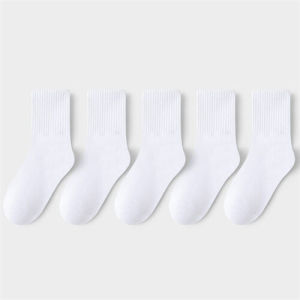 5Pairs/Set 3-13Years Baby Girls Boys Casual Sports Socks Soild Soft Cotton Four Season School Socks Black White Gray Kids Socks
