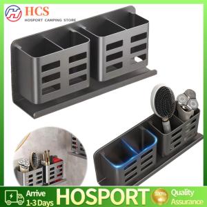 【HCS】 Wall-Mounted Hanging Bracket Waterproof Multifunctional Bathroom Shelves Wear Resist Washbasin Storage Tube Comb Brush Hair Dryer Organizer