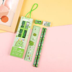 Alat Tulis 5in1 Pensil penggaris Penghapus/Paket Lengkap Sekolah/Set Stationery/Souvenir Goodiebag Ulang Tahun Anak/Hampers Birthday - FR GALLERY