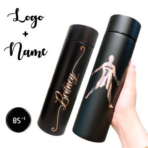 Cristiano Ronaldo Manchester United Football club Birthday Gift Personalized Customize Name Hadiah Led thermos flask
