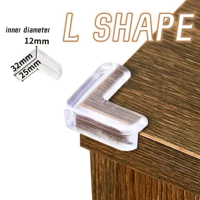 (1 PIECE) Baby Safety L SHAPE / ROUND Table Corner Guard Furniture Protector Anti Collision Transparent Corner Edge