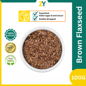 Organic Brown  Flaxseed 100g 200g 300g 400g 500g 1kg Ready Stock