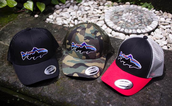 Topi Trucker Patagonia Fitz Roy Trout series Topi Cotton Unisex