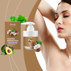Coconut Facial Hair Removal Cream Painless No Irritation Reduce Redness Soothing Growth Inhibitor Smoothing Body Depilatory Crea
