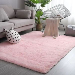 Nicole [Custom Size] 200X300CM Large Size White Plush Carpet Thickened Super Soft Fluffy Rug Non-slip Floor Mat Carpet for Living Room Bedroom Balcony  Bedroom and living room floor carpet