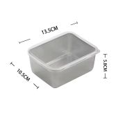 TIMSOT 304 Stainless Steel Food Storage Trays With Plastic Lid Prepare Food Freshness Preservation Picnic Box