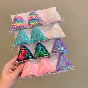 2Pcs/Set Jepit Rambut Anak Motif Telinga Kucing Blink Gaya Korea