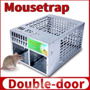 KUAIBU High Quality Double Door Big Mouse Rats Live Trap Cage Strong Catch Bait Pest Control