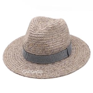 100% Natural Raffia Sun Hats Large Size 63cm Straw Hat for Men Women Wide Brim Summer Jazz Hat UPF50+ Travel Panama Beach Hat