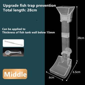 Meilovmao Aquarium HD Acrylic Feeder Tube Set with Suction Cup for Small Fish Shrimp Feeding Food Dispenser