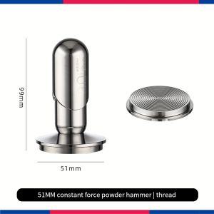 BINCOO Coffee Tamper 30 Pounds Constant Force Powder Press Hammer Espresso Fixed Force Tamper Coffee Utensils Set 51/58MM