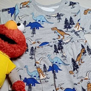 🇲🇾 FAST SHIP🌋🦕 VOLCANO DINOS SET SIZE 1-6Y BOY SET KIDS WEAR TSHIRT KIDS SET BOY SET PLAYSET BAJU PASANG BAJU LELAKI