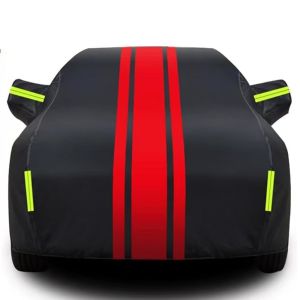 GORGE Foldable Car Sunshade Cover Dustproof Sunproof Car Clothing Outdoor with Reflective Stripe Auto Exterior Peotector Cover Car Accessories