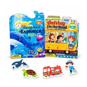 Mideer Vocabulary Learning Reusable Jelly Sticker Set - 2 Designs available(Busy animal town/Bustling Traffic/Incredible Aquarium)