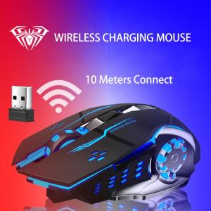 AULA SC100 Wireless Gaming Mouse 1600DPI Rechargeable RGB One charge for half a year Silent Gaming Mouse for PC/MAC Laptop Computer Gamer