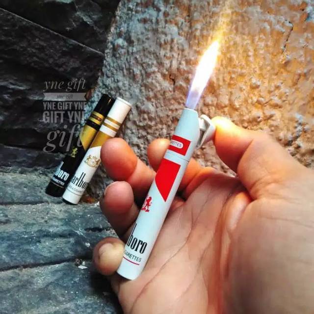 Bayar Ditempat - Korek Api Gas Lighter Desain Rokok Marlboro, Korek Api ...