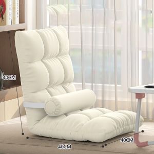 CTH Foldable Lazy Sofa Adjustable Recliner Tatami Single Sofa Bed Floor Sofa Premium  Grids Strong Back Support