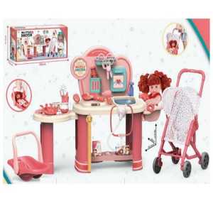 JUMBO MAINAN DOKTER ANAK MEDICAL NURSING TABLE STROLLER BONEKA