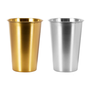 Portable Stainless Steels Cup Teas Coffees Milk Beer Mug Stackable Water Cup Drinking Tumblers for Restaurant Travel