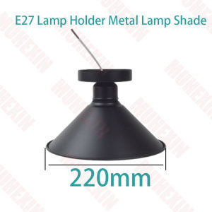 Mount Ceiling Light Industrial Semi Flush Mount E27 Lamp Holoder Chandelier Light With Metal Lamp Shade Matte Black Fixture Decor