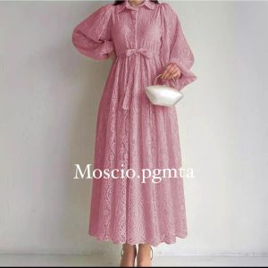 Dress Jeska Brukat Dress Brukat Kekinian Fashion Wanita Dress Natal Cantik
