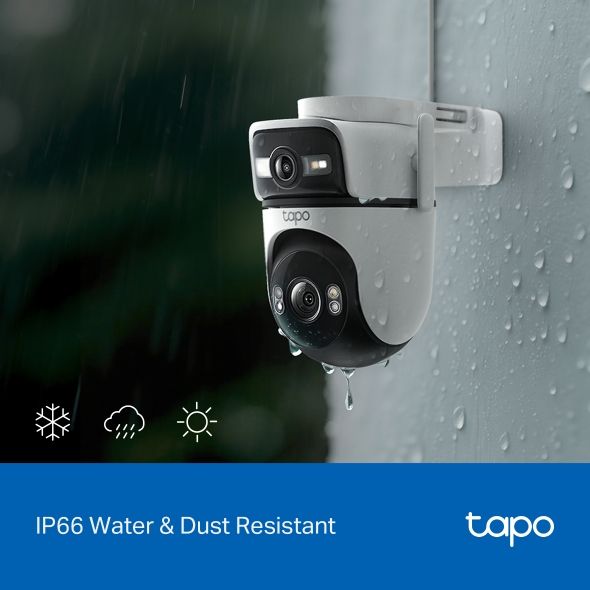 TP-Link ⚡️กล้องไวไฟ⚡️Tapo C545D กล้องวงจรปิด 2K 3MP ดูอัลเลนส์ Outdoor ...