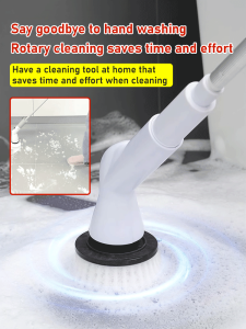 Cordless Electric Cleaning Brush Multifunctional Low Noise Electric Brush Cleaner Replaceable Brush Heads For Bathroom Kitchen