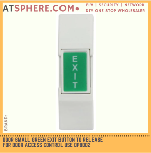 Door Small Green Exit Button to Release Door Access Control Push Button White DPB002