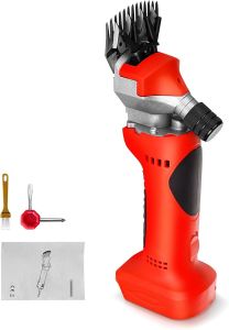 Mesin Cukur Wol Domba Kambing 2800RPM Nirkabel Gunting Domba Elektrik Profesional Wireless Alat Cukur Elektrik Potong Bulu Binatang Domba Kambing Listrik Tanpa Kabel Gunting Domba Baterai Lithium Isi Ulang Gunting Perawatan Hewan Domba Alpaka Kambing