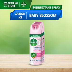 Dettol Antibacterial Disinfectant Spray 450ml x3 (Morning Dew/Crisp Breeze/Lemon Breeze/Lavender/Sakura Blossom)