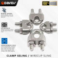 Klem Seling Clamp Sling Kuku Macan Galvanis Wire Rope Clip. 