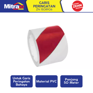 Zehn Garis Peringatan Bahaya ZN 1508906 50 Meter Merah-Putih
