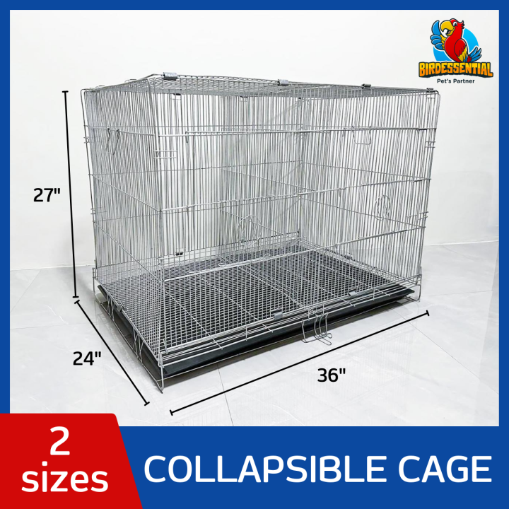 Flight Cage for Birds Collapsible Gauge 14 Heavy Duty with Divider and ...