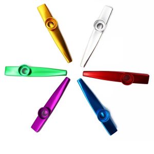 Amazthing Metal Kazoo Harmonica Mouth Flute 6 colors Musical Instrument Kids Party Gift 卡祖笛