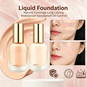 Lightweight Liquid Foundation Long Lasting Oil Control Waterproof Concealer Even Skin Tone Face Makeup Base