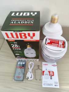 LAMPU AC DC BOHLAM EMERGENCY / LAMPU DARURAT LUBY ALADIN 6W 8W 10W 12W 16W 20W 28W