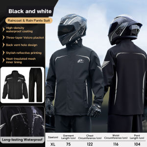 Outdoor Raincoat Set Lightweight Packable Rain Jacket And Pants Tear Resistant Heavy Duty Waterproof For Hiking Camping Fishing Typhoon