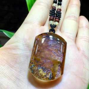 Pure natural rare item [Sulphur Manganese Ore] "Natural Little Tree" Peaceful and Safe Brand Pendant 💛 [Fortune Tree] Essential for businesspeople (Natural ink painting formed by nature) ✨ Abundant water content cleanses the body