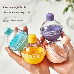[Ready Stock] Beverage Ice Ball Mold Quick Freezer Silicone Ice Cube Mold Creative Bulb Shaped Whiskey Ice Ball Machine Kitchen