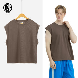 INSPI Knit Sleeveless Top for Men and Women Stretchable Cropped Fit Breathable Plus Size Collection Korean Style Muscle Tee