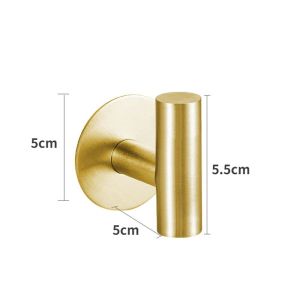 DAWEIF BathroomandKitchen Self-Adhesive 304 Stainless Steel Decor Hook Wall Hanger Keys Holder Robe Hook Hanging Rack