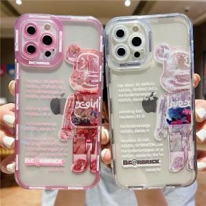 เคสหมี Bearbrick เคสใส iPhone 6 7 8+ Plus XS Max XR 11 Pro Max 12 Pro Max 13 Pro Max 13 12 Mini 13 12 Mini Case เคสใสไอโฟน เคสใสกันกระแทก เคสไอโฟนเคสใสเคส TPU