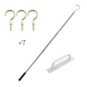 Efficient Pull Down Ladder System Attic Ladder Pull Down Hook Replacement for Mess Release Attic Door Opening