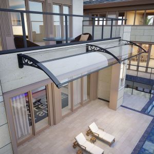 Sunshine Board Sun Shade Canopy Awning Rain Cover For Balcony Awning Rain Cover Sunshade Outdoor Thickened Window Rain Roof Canopy Household 遮阳板